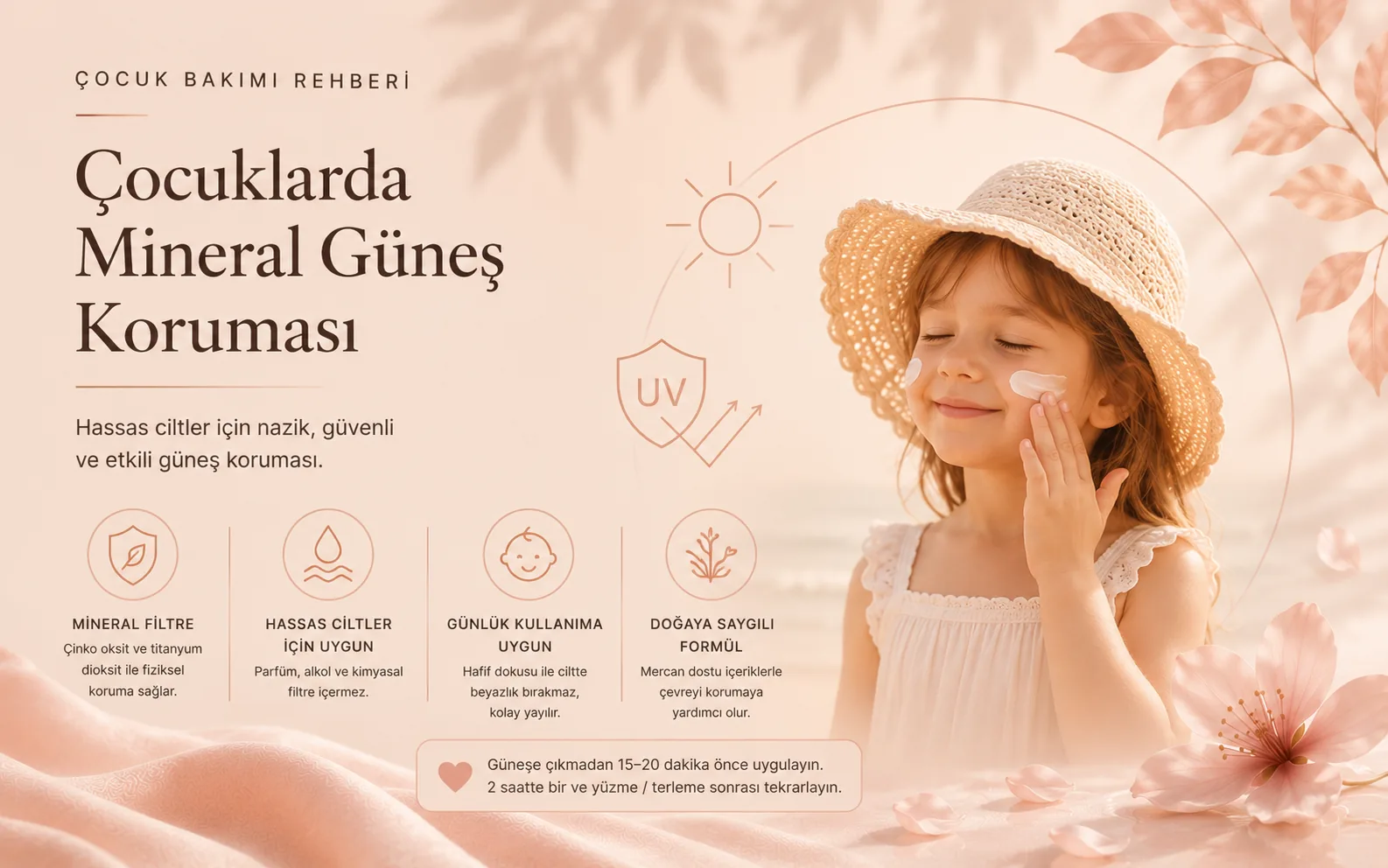 Çocuklarda Mineral Güneş Koruması: Ebeveynler İçin Sade Bir Rehber