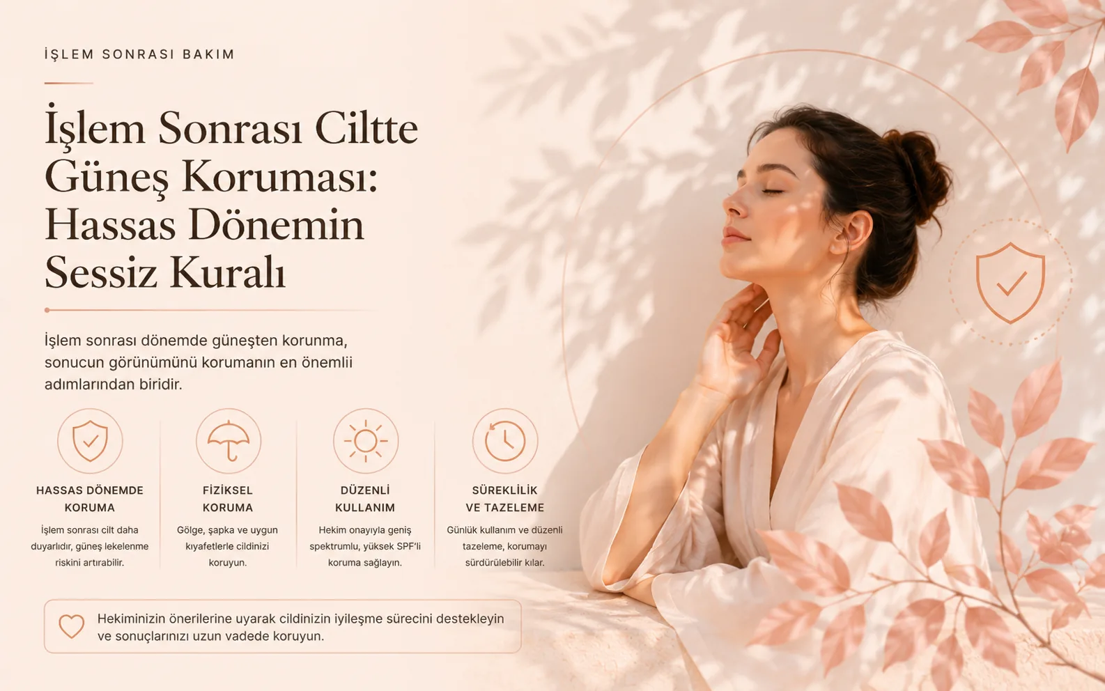 İşlem Sonrası Ciltte Güneş Koruması: Hassas Dönemin Sessiz Kuralı